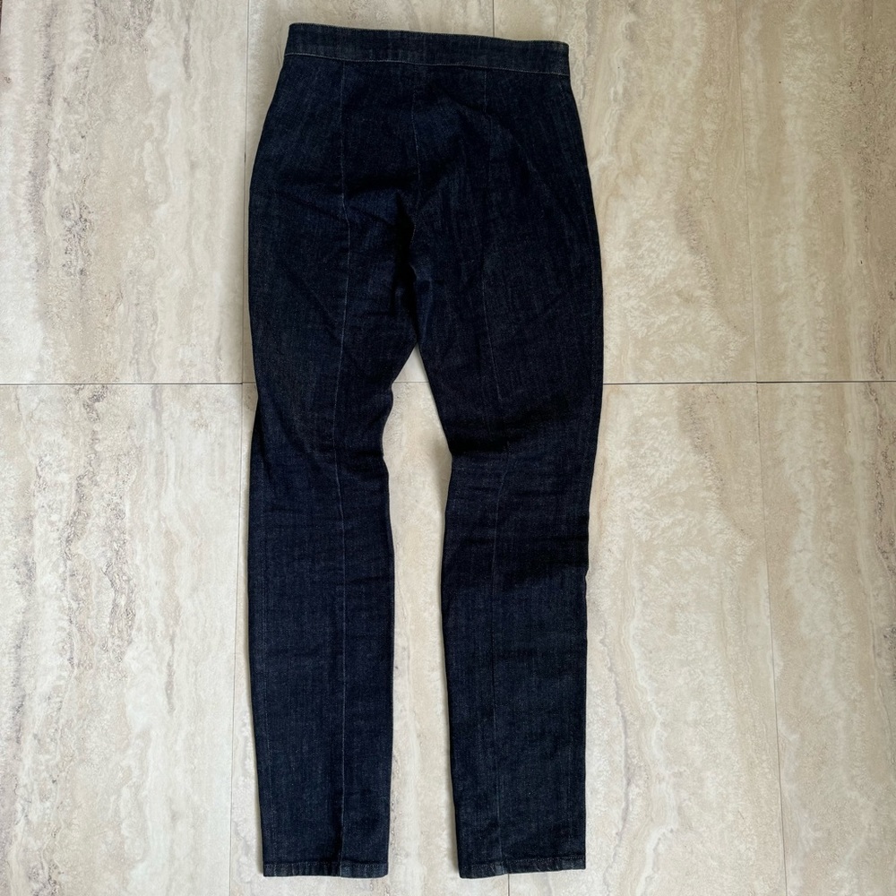 Theory Slim Ankle Zip Skinny Jeans Side Zip size 2 Dark Blue Denim